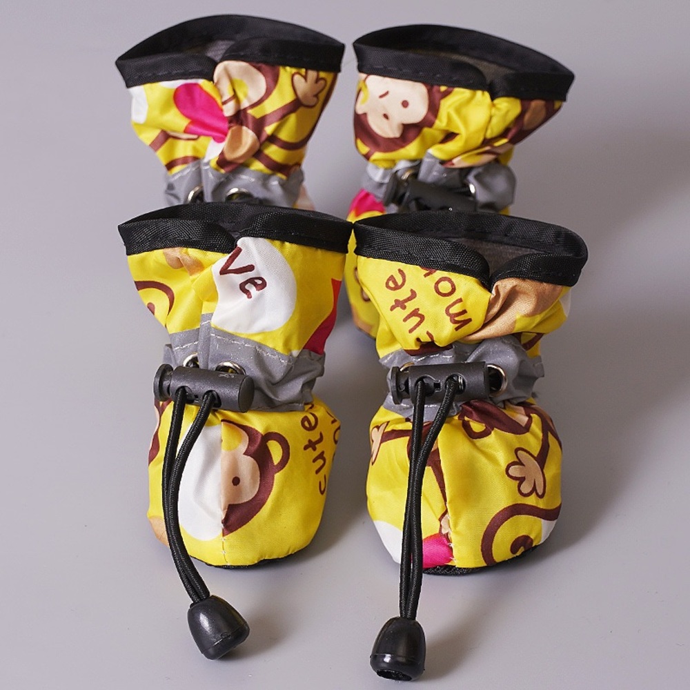 Pet dog floral boots anti slip - 3 sets - Picture 5 of 9